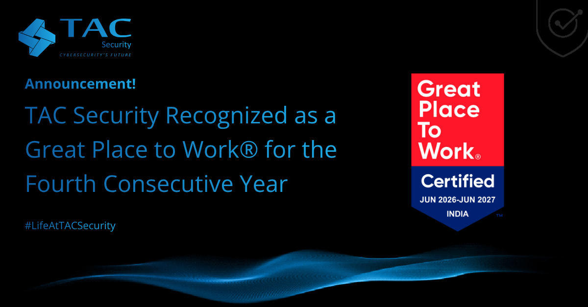 TAC Security Recognized as a Great Place to Work® for the Fourth Consecutive Year